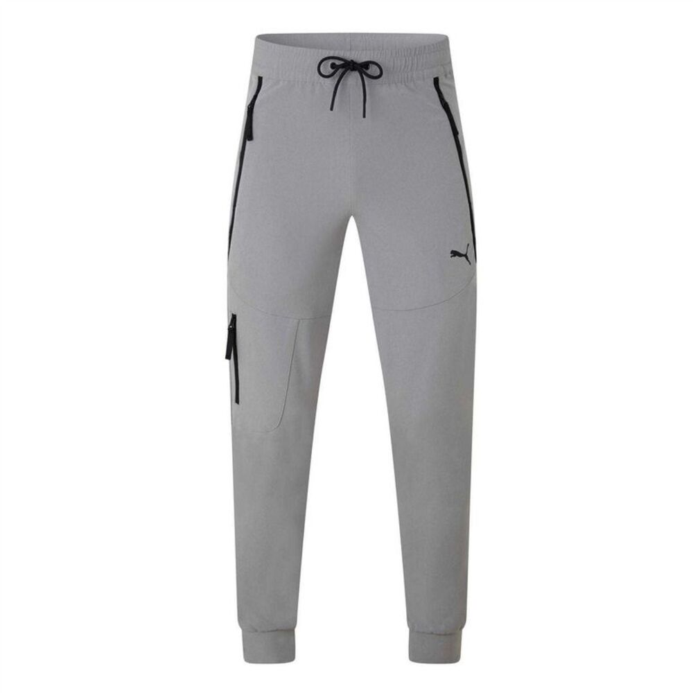 Puma Mens Zipped Joggers / Gray